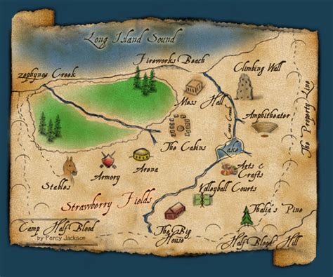 Percy Jackson & the Olympians Blog: Map of Camp Half-Blood by Percy Jackson