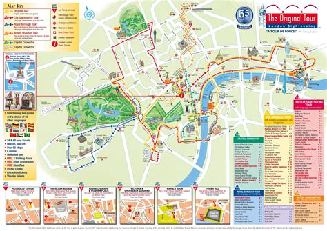 London Attractions Map PDF - FREE Printable Tourist Map London, Waking Tours Maps 2020