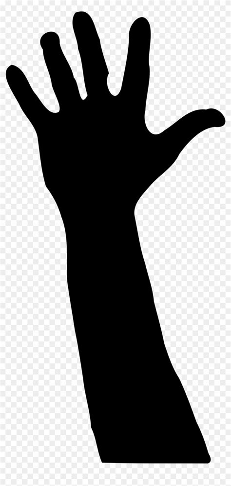 Reaching Hand Silhouette - Hand Reaching Up Clipart - Free Transparent PNG Clipart Images Download