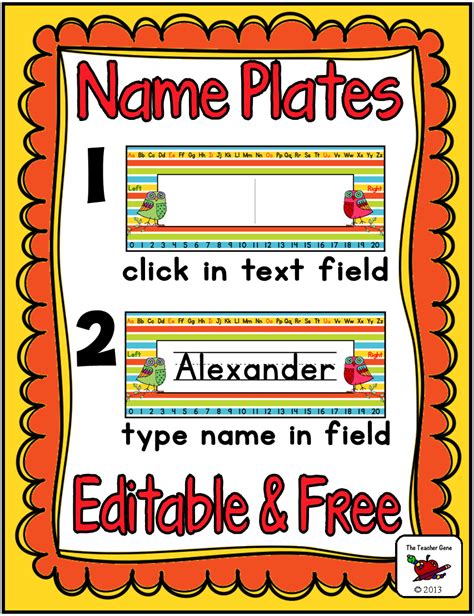 Printable Desk Name Plates - Printable Words Worksheets