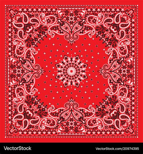 Paisley bandana print Royalty Free Vector Image