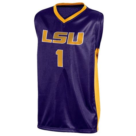 Live your dreams as part of the Lsu Tigers basketball team with this v-neck jersey. 100 percent ...