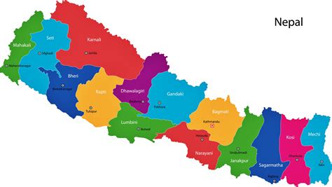 Nepal Map Political And Administrative Map Of Nepal With Districts | Porn Sex Picture