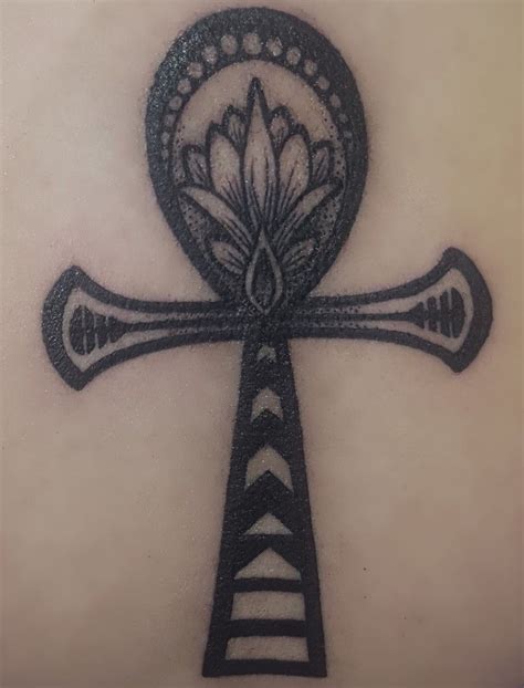 Egyptian ankh and lotus tattoo Ire Katuless at Blue Cat Tattoo in Barcelona, Spain | Ankh tattoo ...