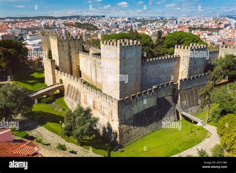 Aerial view of Sao Jorge castle or St. George castle at Lisbon city, Portugal Stock Photo - Alamy