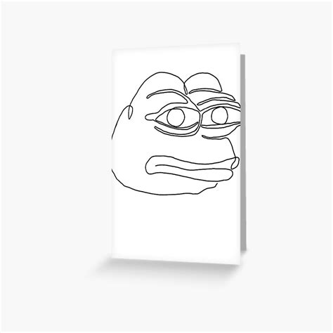 "Pepe Meme Line Art OneLine" Greeting Card for Sale by OneLineMemes | Redbubble