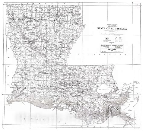 Historic Map : 1927 Salt Dome Map (overprinted on a U.S.G.S. 1:500,000 - Historic Pictoric