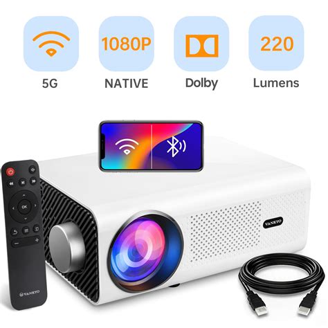 VANKYO Leisure 495W Native 1080P Mini Projector, Full HD 5G WiFi Video Projector with Bluetooth ...