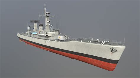 HMS Leander class frigate Type 12I - Buy Royalty Free 3D model by Tim Samedov (@citizensnip ...