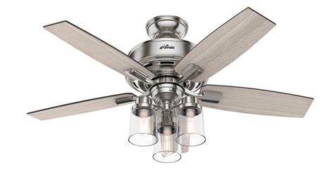 Hunter 44" Bennett Brushed Nickel Ceiling Fan with LED Light and Handheld Remote - Walmart.com ...