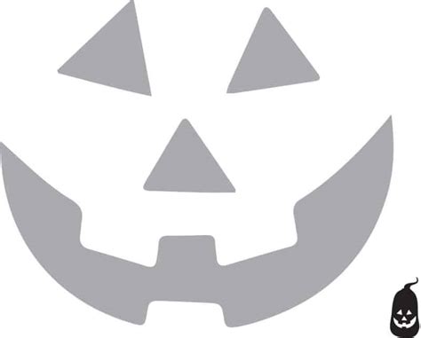 Happy Pumpkin Face Stencils