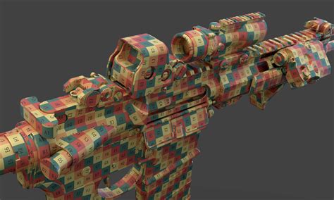 Low Poly Rifle With Parts - 3D Model by samsimsom