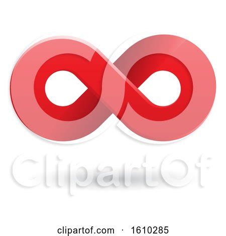 Clipart of a Red Infinity Symbol - Royalty Free Vector Illustration by cidepix #1610285