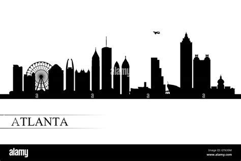 Atlanta city skyline silhouette background Stock Photo - Alamy