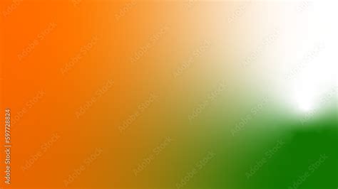 Indian tricolor orange saffron white green flag gradient background Stock Vector | Adobe Stock