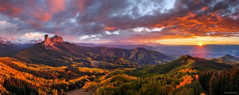 Cimarron Sunset Panorama | San Juan Mountains, Colorado | Mountain Photography by Jack Brauer