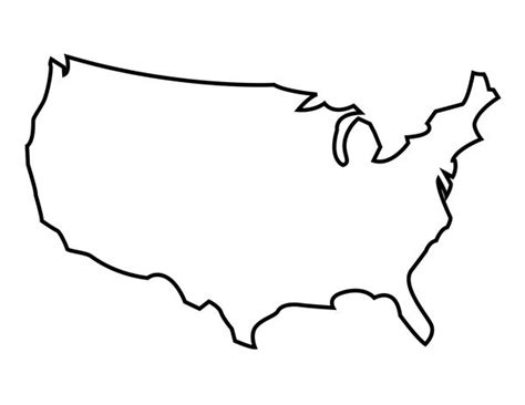 Blank Map of the United States | Printable USA Map PDF Template – Tim's Printables | United ...