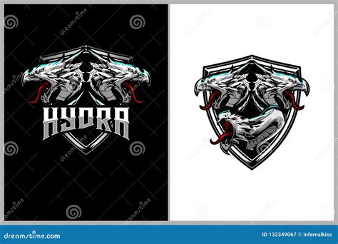 Hydra Mythology Head Vector Badge Logo Template Stock Vector - Illustration of infernalkiss ...