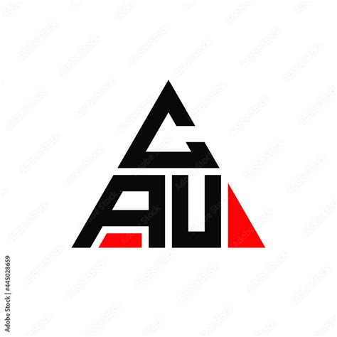 CAU triangle letter logo design with triangle shape. CAU triangle logo design monogram. CAU ...