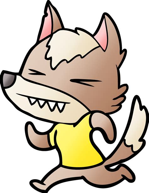 angry wolf cartoon 12429052 Vector Art at Vecteezy