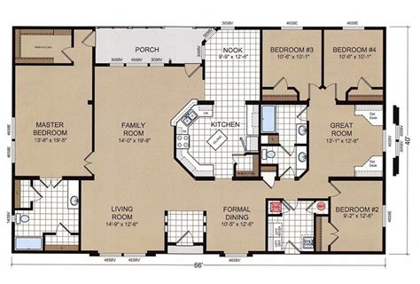 4 Bedroom Manufactured Homes Floor Plans - floorplans.click