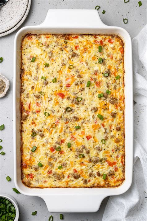 Egg Hash Brown Breakfast Casserole - The Clean Eating Couple