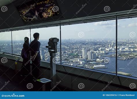 Yokohama - Japan, June 15, 2017; Sky Garden on the Landmark Tow ...