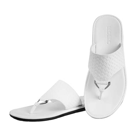 Ledero White flip flops for men | Buy Flip Flops for Men | LEDERO