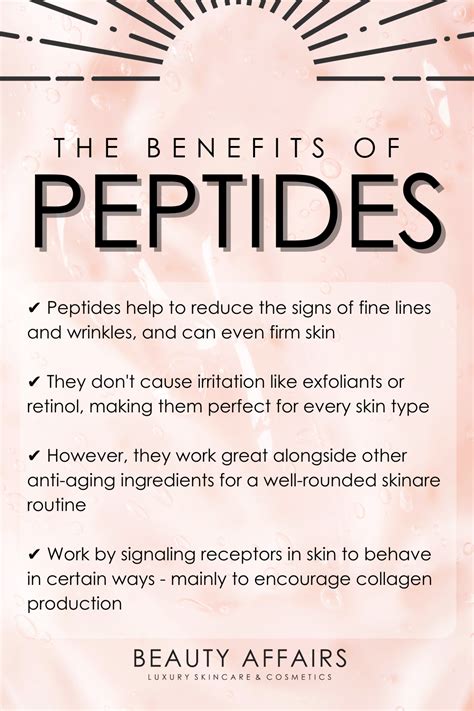 The Benefits of Peptides | Skin facts, Skin care routine, Health skin care