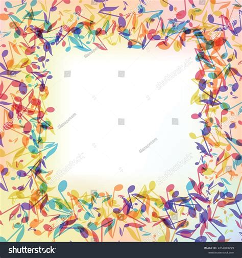 Colorful Music Notes Border Frame Multicolor Stock Vector (Royalty Free) 2257881279 | Shutterstock