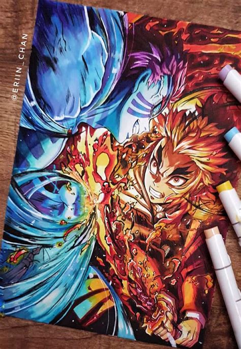 Rengoku vs Akaza | Arte Anime Amino Amino