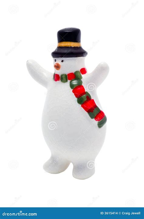 Isolated Christmas Figurine : Frosty the Snowman Stock Photo - Image of scarf, porcelain: 3615414