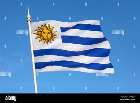 The national flag of Uruguay Stock Photo - Alamy