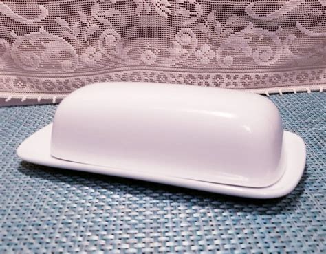 Classic White Porcelain Butter Dish / Rectangular Shape / HOME - Etsy