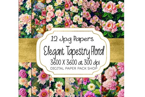 Elegant Tapestry Floral Seamless Pattern Graphic by Digital Paper Packs · Creative Fabrica