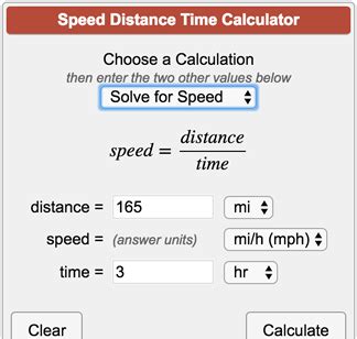 Speed Distance Time Calculator