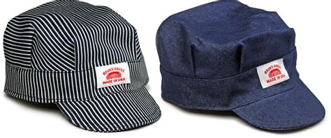 Round House Made in USA Railroad Caps in Stripe and Blue Denim for Men and Kids. – Round House ...