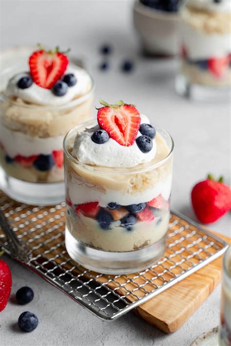 Vegan Berry Trifle Cups - Dessert Recipe - Floured Frame