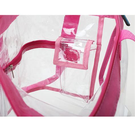 Clear Handbag - Medium Pink Tote - The Clear Bag Store