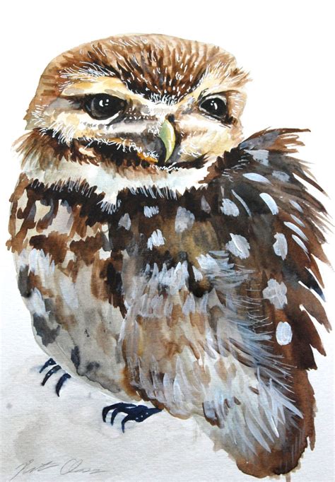 Watercolor Painting Original Painting Owl Painting | Etsy | Owl ...