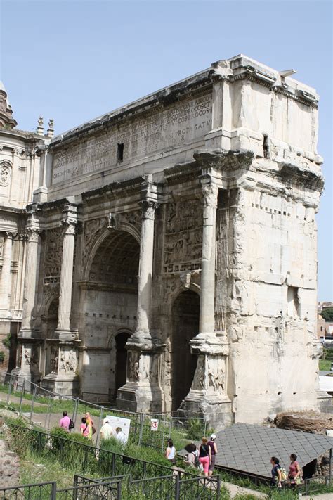 Arch of Septimius Severus, Rome [Side View] (Illustration) - World History Encyclopedia