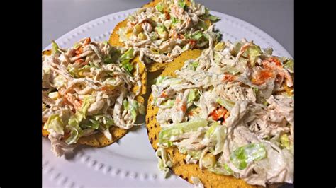 Tostadas De Pollo Receta