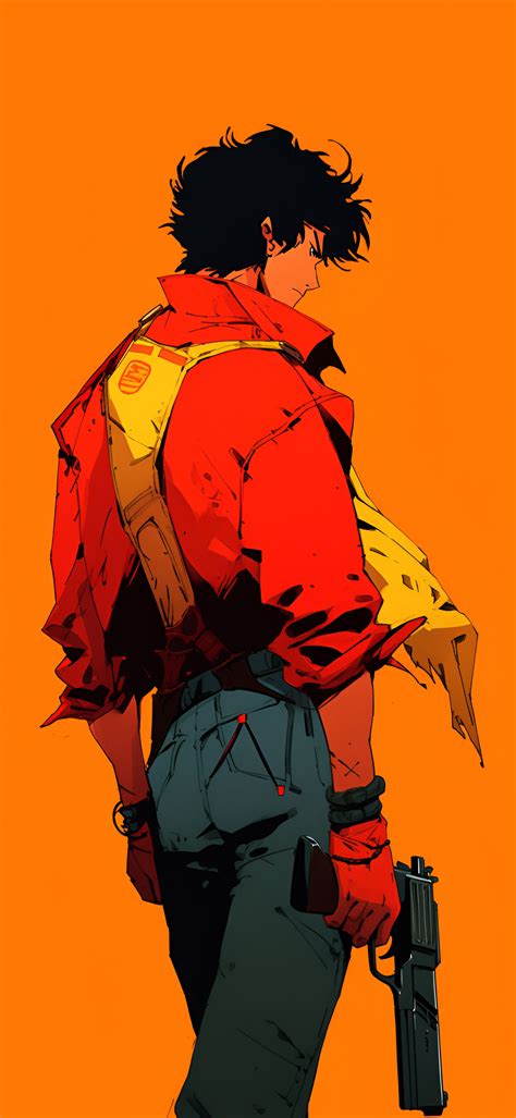 Cowboy Bebop with Gun Orange Wallpapers - Free Anime Wallpaper