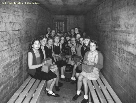 Air-raid shelter | This view shows the interior of a type of communal Air Raid Shelter ... Uk ...