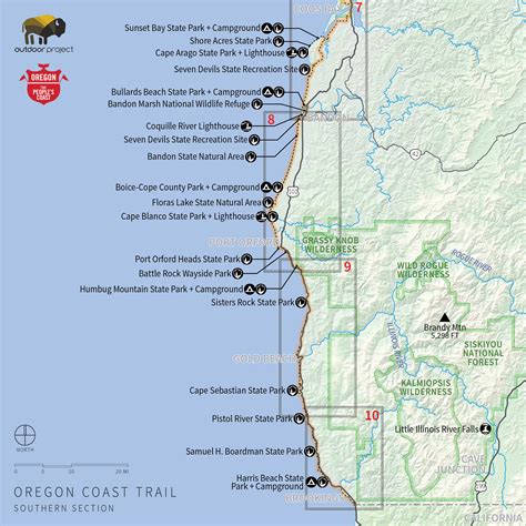 Oregon Coast Trail Map - Sayre Courtnay