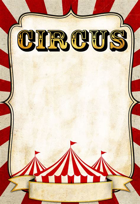 Vintage Circus Poster Template – Layered Customizable | dadartdesign