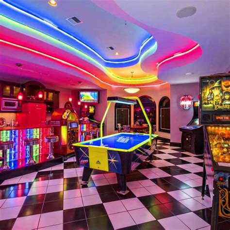 luxury arcade room - Google Search | Arcade game room, Arcade room, Game room design