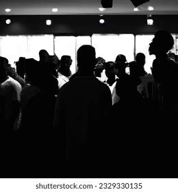 Black White Photo Crowd Silhouette AI-generated image 2329330135 | Shutterstock