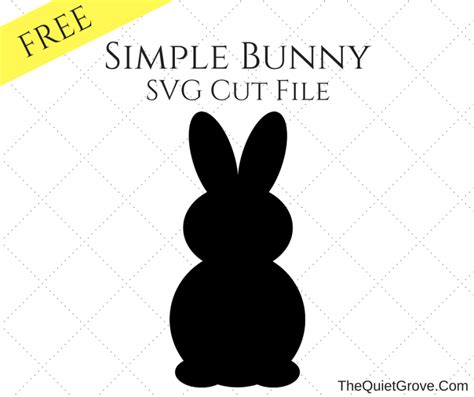 Simple Bunny Silhouette SVG Cut File ⋆ The Quiet Grove