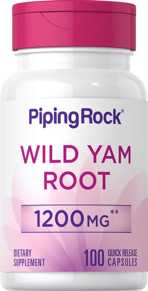 Wild Yam Root Extract 450mg 100 Capsules | Benefits | PipingRock Health ...